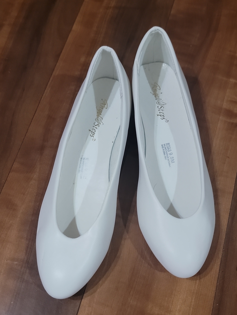 Classic White Ballet Flats by Angel Steps